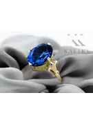 Сапфир 14-кв Желтое золото Кольцо Винтаж стиль vrc369y